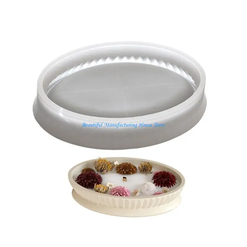 

E56A Elliptical Crafting Molds Silicone Plate Mold Creative Mold Perfect for Home