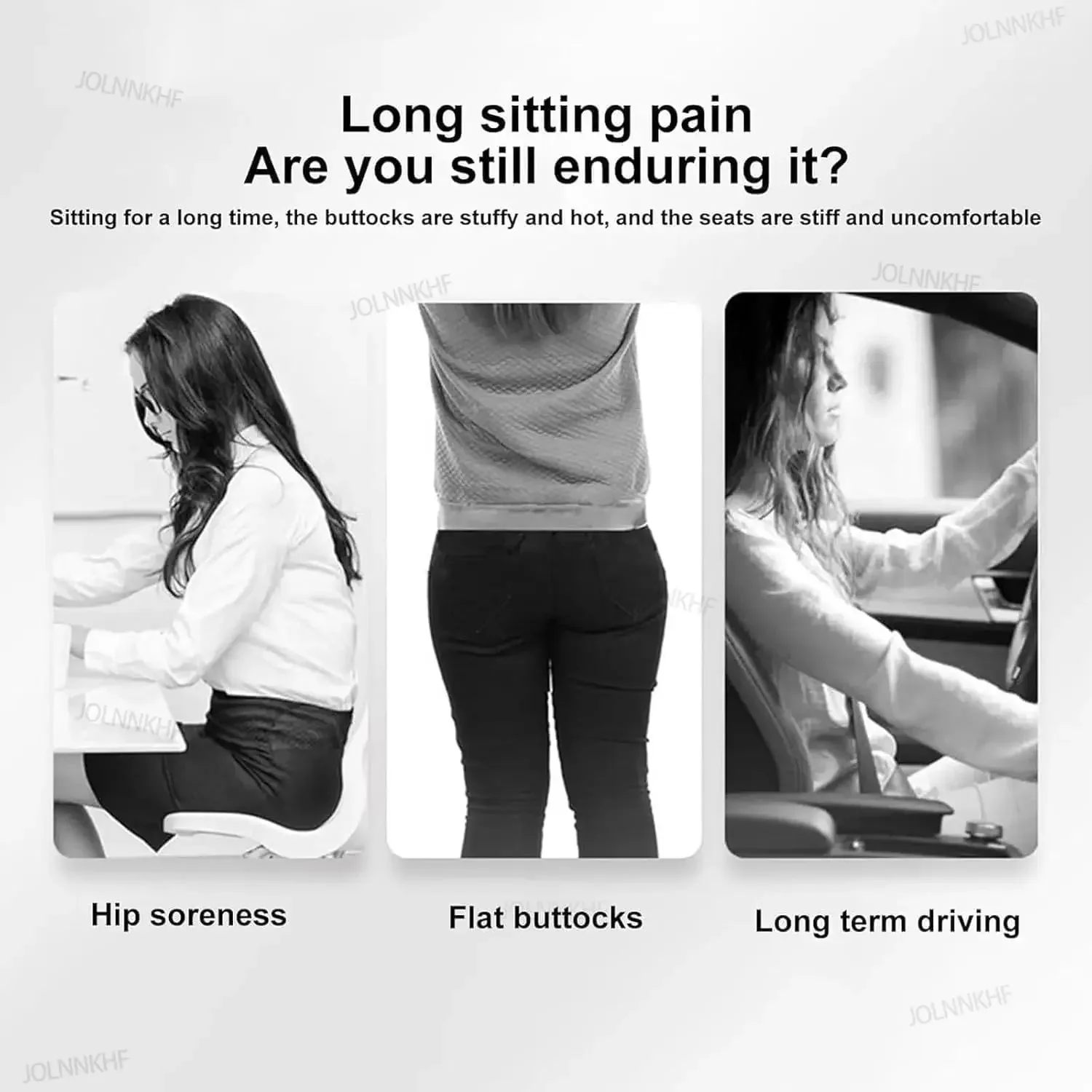 Thickened Memory Foam Seat Cushion Providing Lumbar Support and Comfort One-piece Seat Cushion With Integrated Backrest