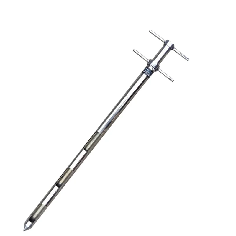 0.5m to 2.0m Stainless Steel T handle double tube multi zone sampling spear probe Powder Sampler