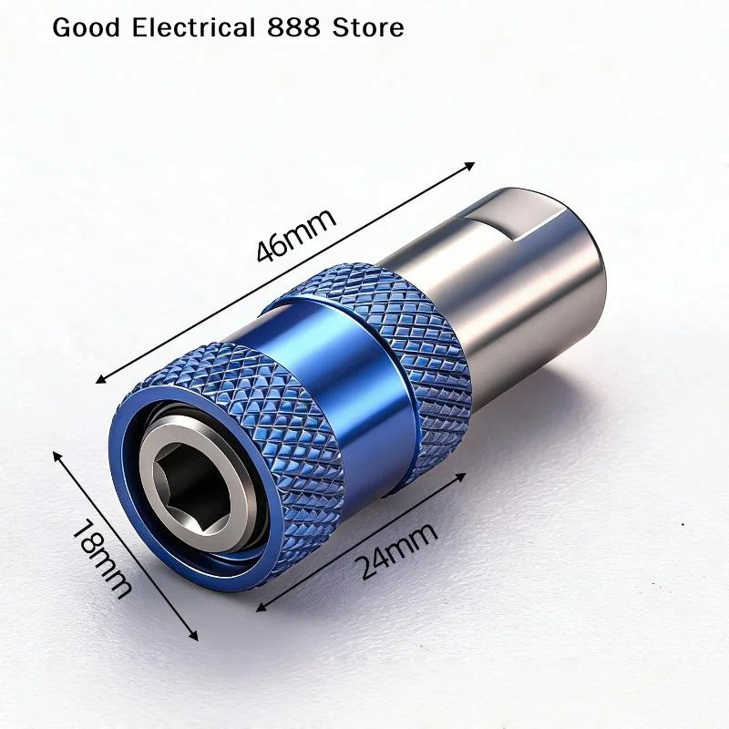 【G】10mm Threaded to 1/4 Inch Hex Adapter Long-Lasting Automatic-Locking Hex Shank Adapter Quick Release Drill Converter Metal