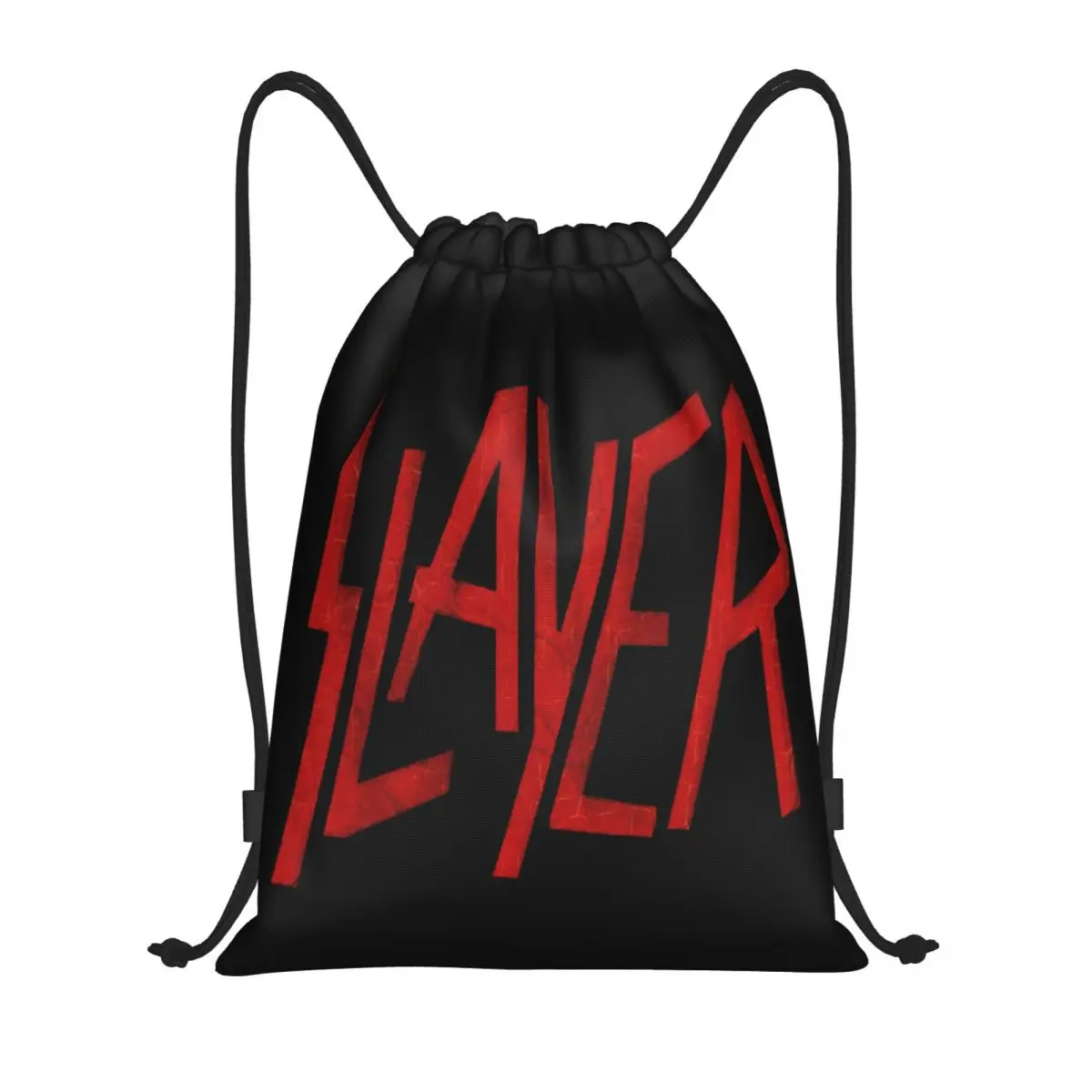 

Custom Slayers Letter Drawstring Bag for Shopping Yoga Backpacks Men Women Heavy Metal Sports Gym Sackpack