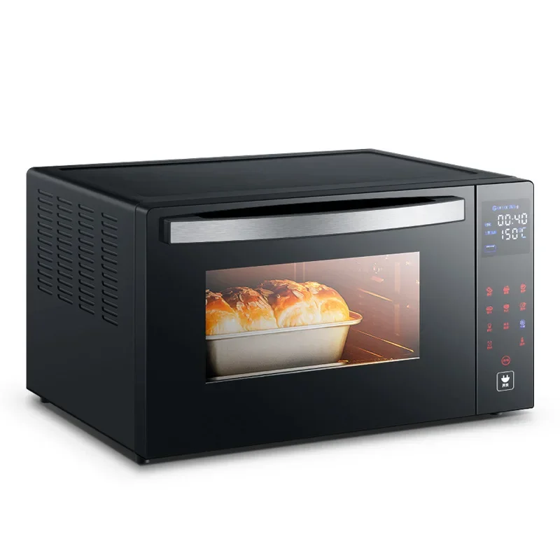 &30L Large Capacity Multifunctional Household Electric Oven, Timable Temperature Control Oven with Hot Air Circulation