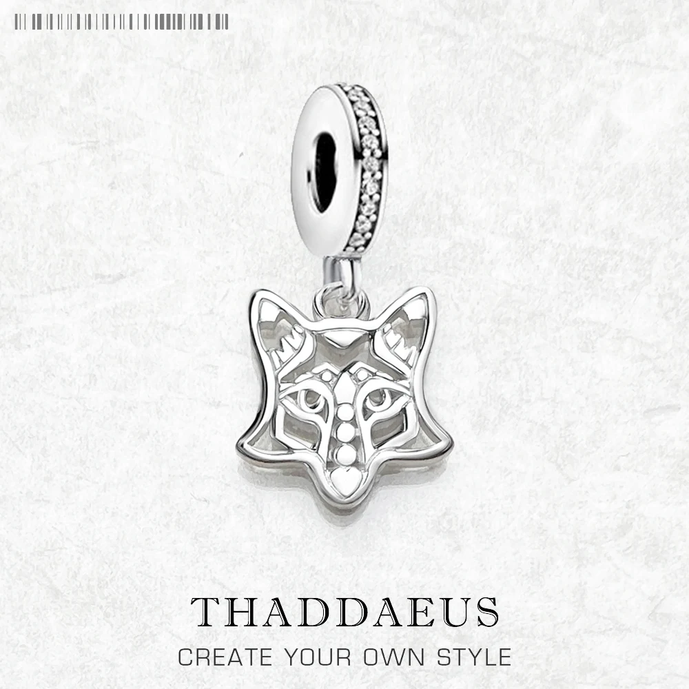

Fox Dnagle Charm Pendants For Women Men Cute Animal 925 Sterling Silver Jewelry