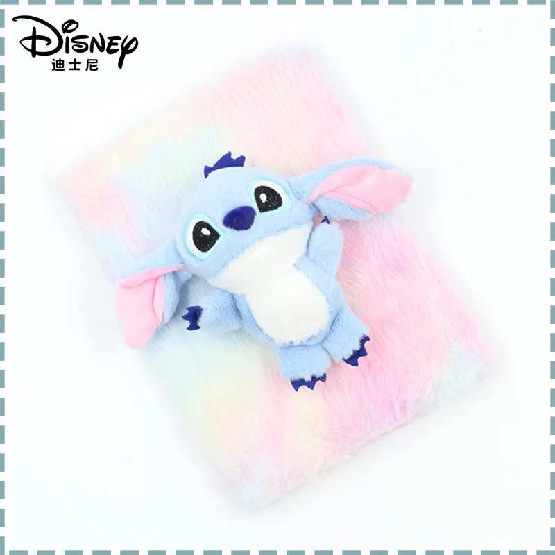 Animation Disney A5 Plush Cartoon Stitch Unzipped Ledger Lilo & Stitch Korean Girly Heart Super Cute Note Stationery Gift