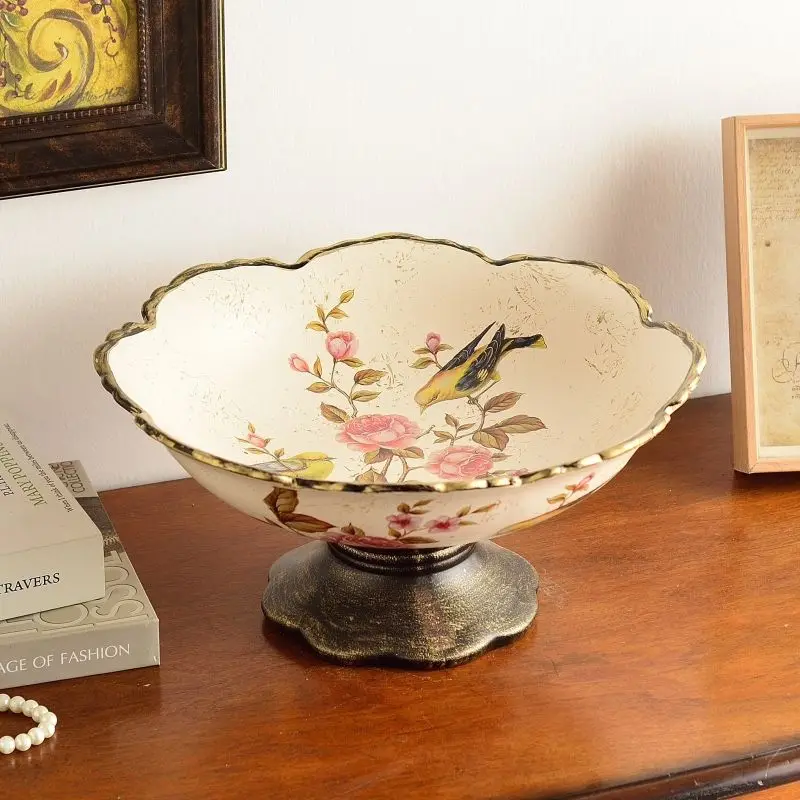 Fruit plate american retro dining table for homesuit dried fruit plate fruit plate ceramic