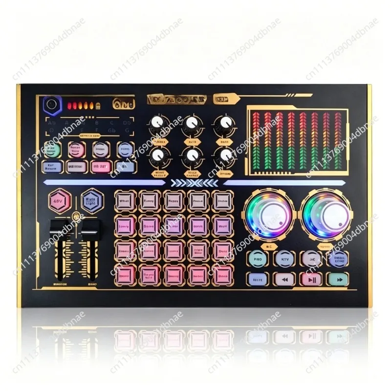 N8 Professional Recording Soundcard PC Mobile Phone Live Broadcast Sound Card Mixer Set Support 48V Mic PhPodcast Equipment