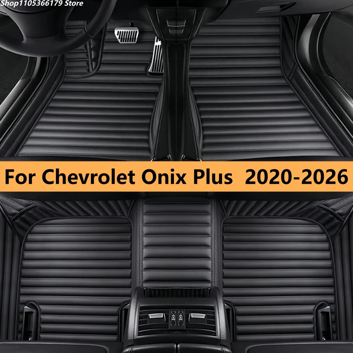 

Кожаные автомобильные коврики на заказ для Chevrolet Onix Plus 2020-2026, всепогодные, водонепроницаемые