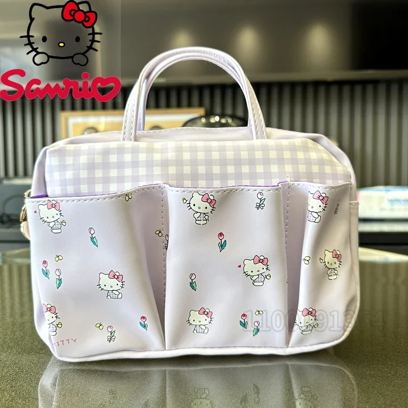 Sanrio Hello Kitty New Baby Diaper Bag Handbag Cartoon Cute Baby Bag Wielofunkcyjna torba na pieluchy o dużej pojemności Trend w modzie