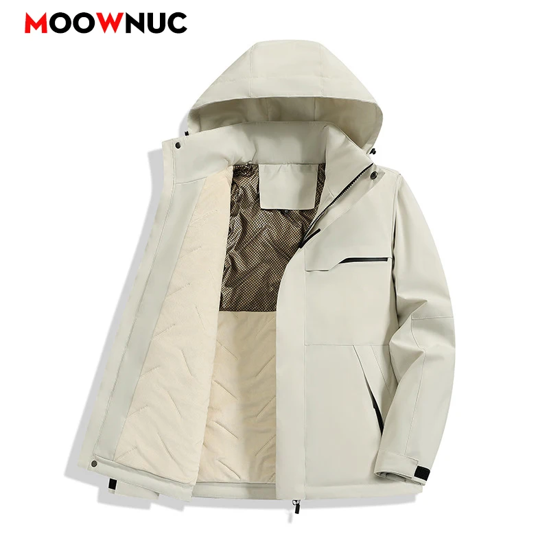 Jacket Autumn Coat Male Men's Fashion Windbreaker Winter Parka  Streetwear Overcoat Windproof Casual Warm Hombre PU Outdoors