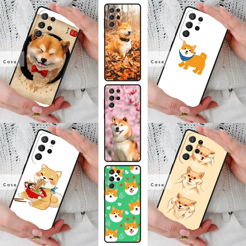 Funny Shiba Inu TPU Phone Case for Samsung Galaxy S26 S25 S24 S23 S22 S21 S20 Note10 Plus FE Ultra Cover