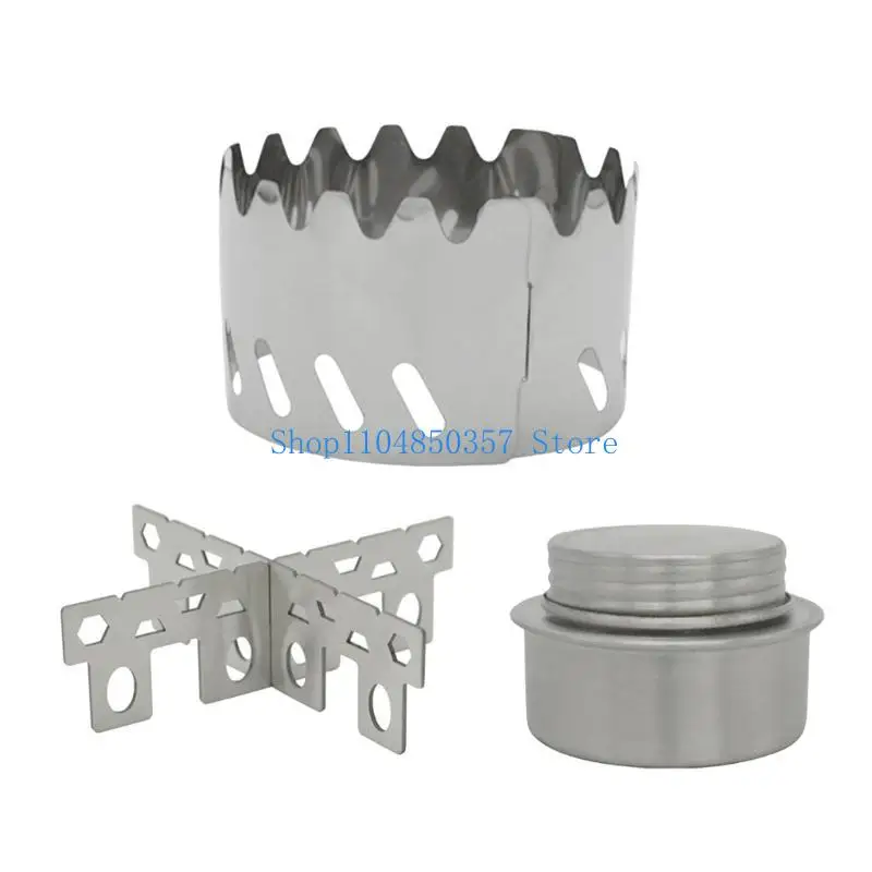 652F Portable Alcohols Stove Outdoor Furnaces Alcohols Spirits Burners Metal Camp Furnaces Barbecue Assesories Enduring