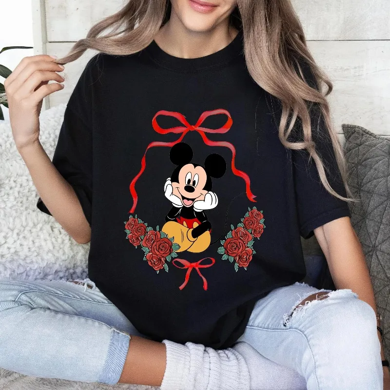 

Disney Mickey And Friends Coquette Bow Shirt Minne Pluto Disney Birthday Tshirt Magical WDW Disneyland Trip 2025