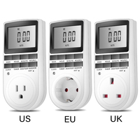110/220V Electronic Digital Timer Switch 12/24 Hour Programmable Timing Socket Appliance Time Controller EU UK US Plug
