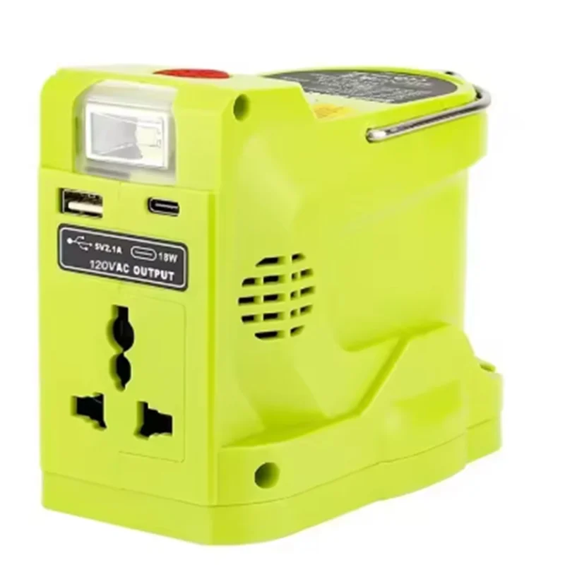 offerte-imperdibili-power-bank-usb-da-200w-con-inverter-e-lampada-da-lavoro-a-led-per-batterie-ryobi-18v-li-nickel-p102-p103-p104-p107-p108-120v