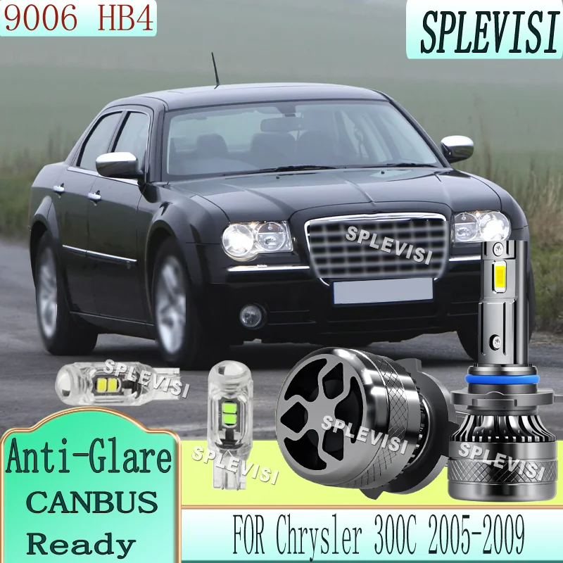 

with Cooling Fan CANBUS READY Plug and Play 6000K Pure White LED Headlight Low Beam For Chrysler 300C 2005 2006 2007 2008 2009
