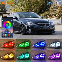 For Lexus IS II 220 250 300 350 IS220 IS250 IS300 IS350 RF Remote BT App Multi-Color Ultra Bright RGB LED Angel Eyes Kit