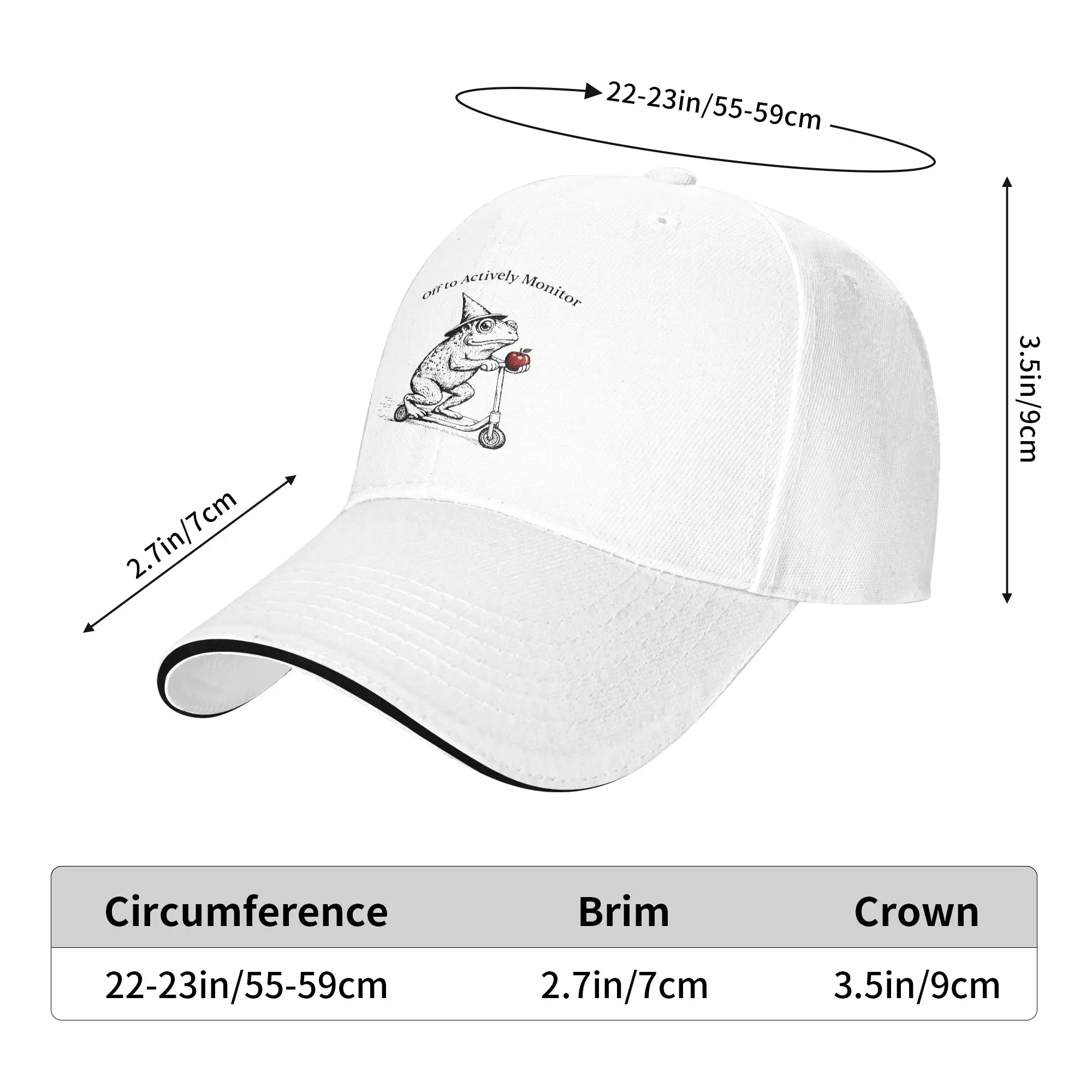 Off to Actively Monitor Baseball Cap frog Kpop Rock Sunscreen Hip Hop Hats Unisex Men Trendy Design Baseball Caps