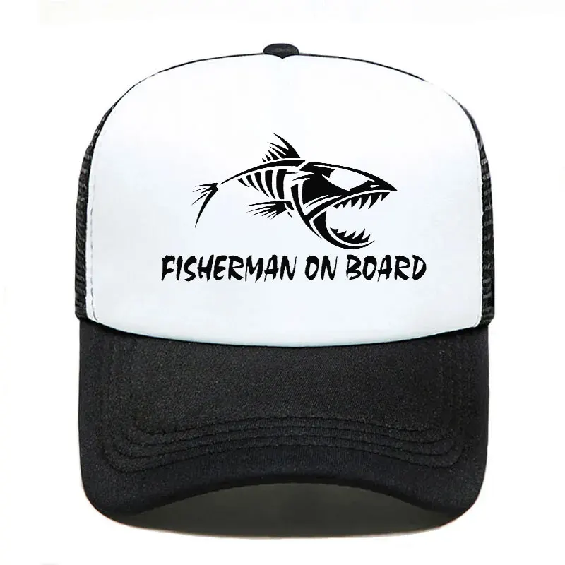 Summer  Fish Bone men Baseball Cap outdoors fishing Luya hat Summer Hunting and fishing Trucker hats visor Breathable caps