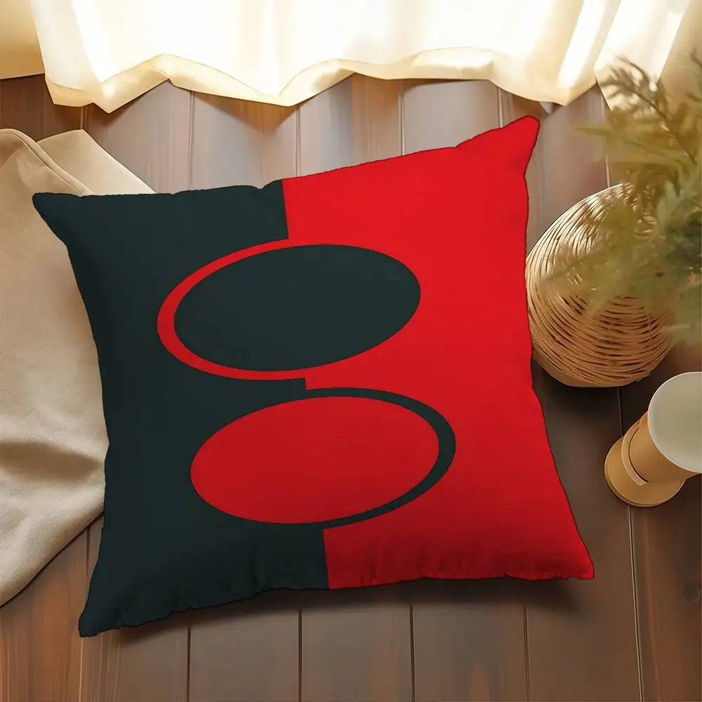 الدوائر الحمراء غطاء الوسادة سيارة رمي كيس وسادة ل أريكة سيارة هدية الكريسماس 40x40 سنتيمتر 45x45 سنتيمتر