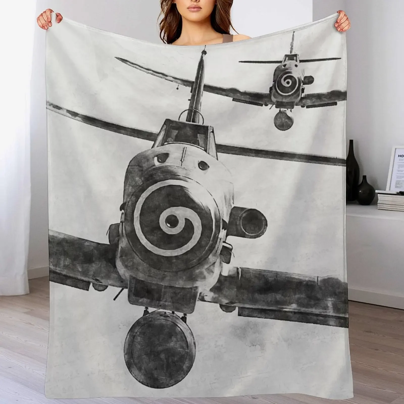 

Messerschmitt BF 109K4 Throw Blanket Baby Luxury Brand Large Plush Blankets