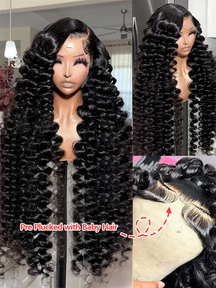 30 40 Inch Loose Deep Wave Human Hair Wigs 13x6 Transparent Hd Lace Front Wig Brazilian 13x4 Water Wave Lace Frontal Human Hair