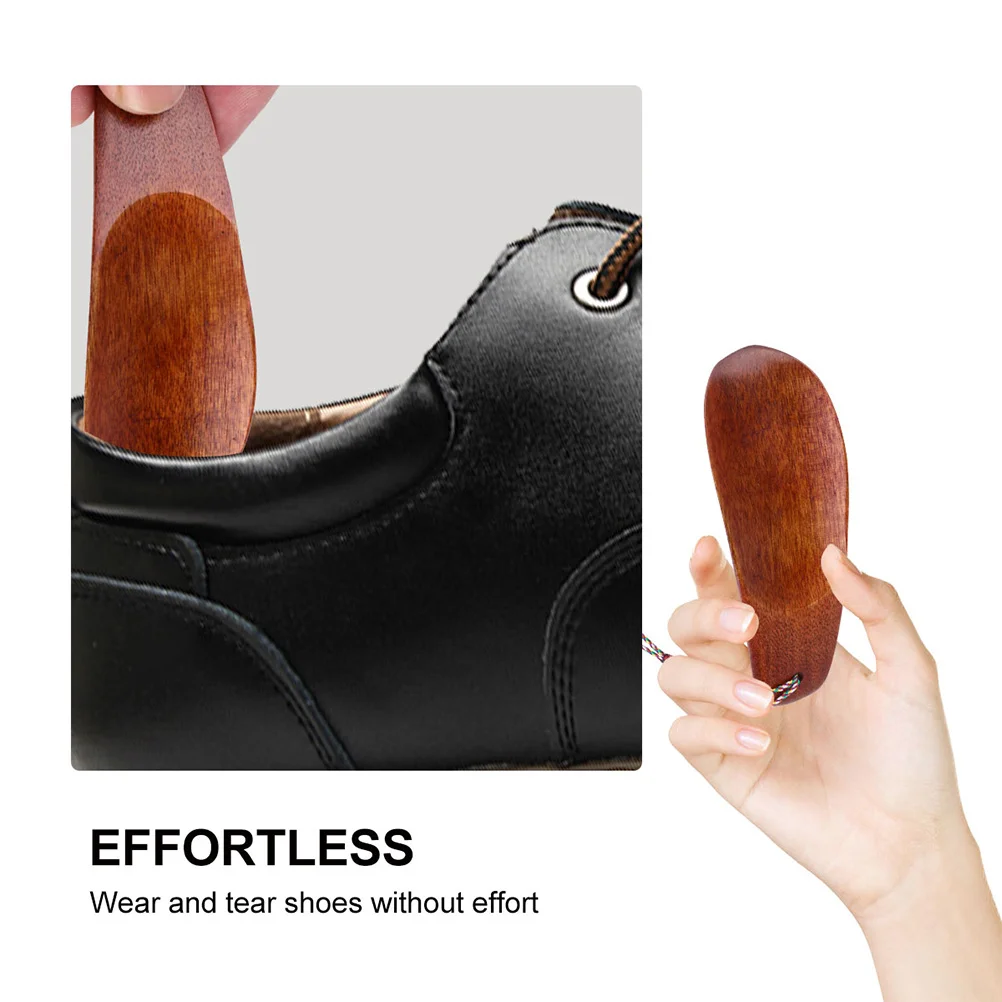 3 قطع من رؤوس الأحذية الخشبية ناعمة وآمنة وعديمة الرائحة وتصميم مريح للرجال والنساء وكبار السن للاستخدام المنزلي لبيسة الحذاء #3