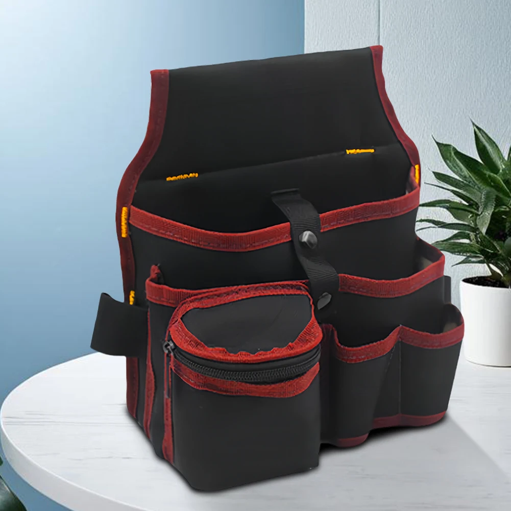 Electrician Tool Pouch Adjustable Buckle Tool Belt Pouches Multi-Pocket Organizer for Construction Maintenance DIY Tools