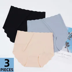 3 Stks/set Onzichtbaar Slipje Vrouwen Naadloze Slips Vrouwelijke Onderbroek Ultra-Dunne Ondergoed Hoogbouw Slipje Effen Comfortabele Lingerie