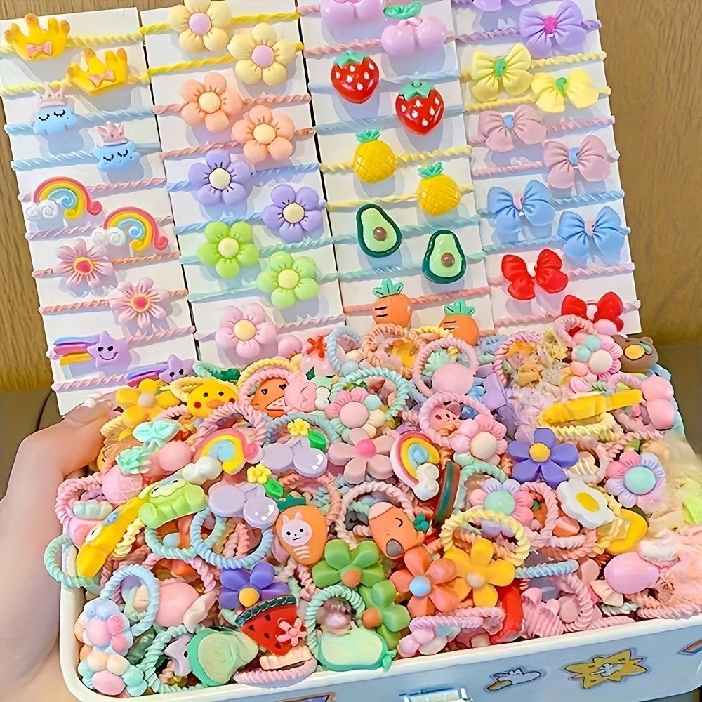 مجموعة إكسسوارات شعر الحيوانات الأليفة، زهرة لطيفة، فيونكة، فواكه، وربطات رأس وتصميم حيوانات صغيرة، مناسبة للكلاب والقطط (إكسسوارات للشعر أنماط وألوان عشوائية) #2