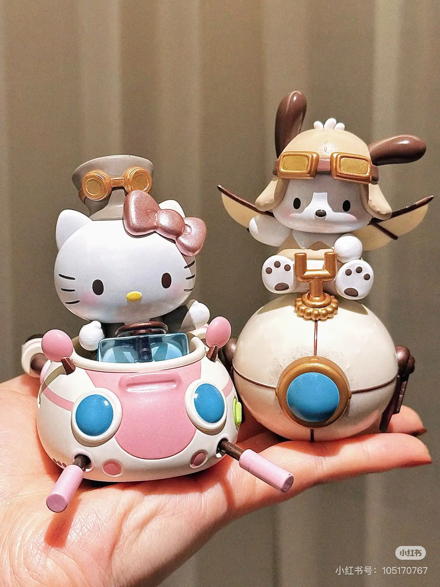 Caja ciega Kawaii Sanrio, personajes de la serie Steampunk, Kit de modelismo, adorno de escritorio, regalo, caja misteriosa, juego de moda, regalos de navidad