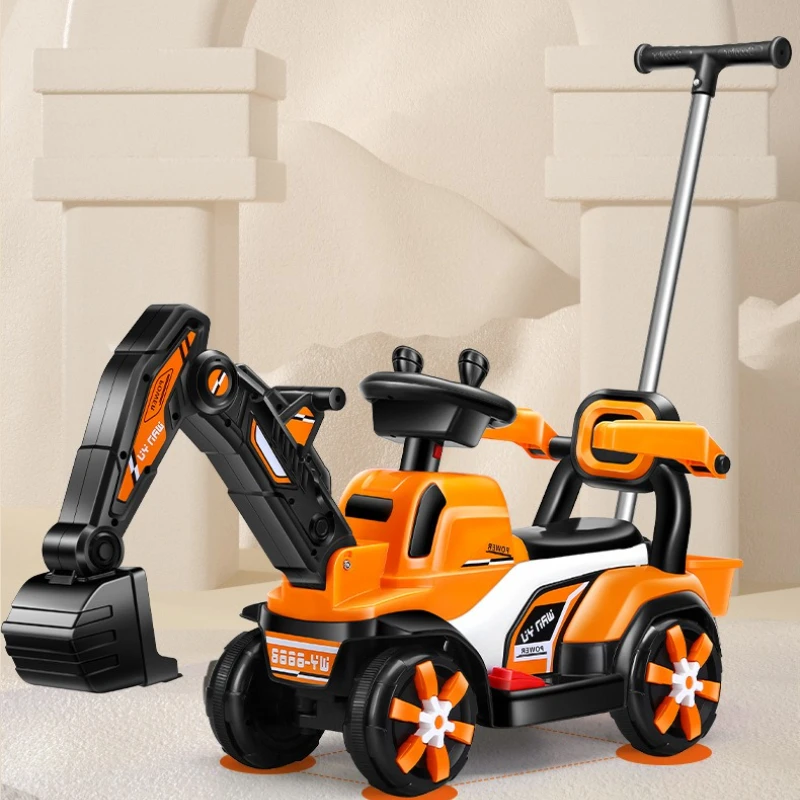‌ Excavadora de juguetes de construcción ‌ , Vehículo de ingeniería musical con luces, regalo para el desarrollo de la inteligencia, excavadora para niños de 2 a 5 años