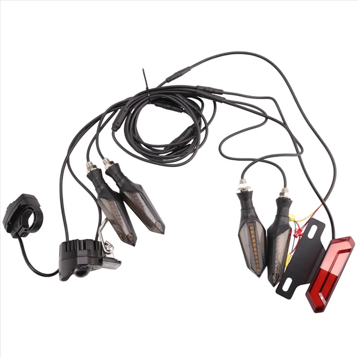 

XFDZ DIY Custom Version Electric Bike 24V/36V/48V Headlight Front Rear Turn Signal Light Brake Light Ebike Conversion Kits,B