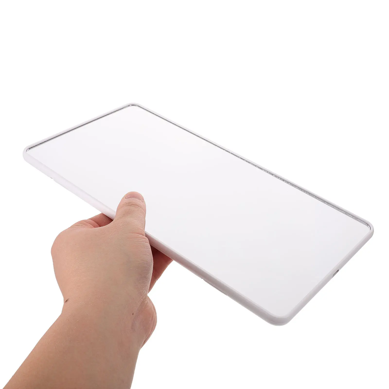 Car Sun Visor Vanity Mirror Straps Automotive Makeup Mirror 10.24x5.31in White Car Interior Accessories for Trucks Suvs