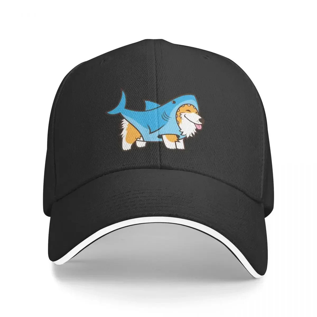 Corgi In a Shark Suit Baseball Cap foam party Hat western Hat Male Women's