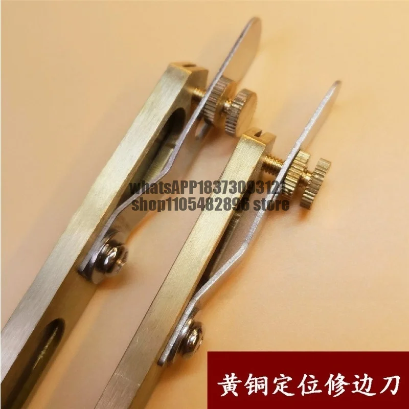 Brass positioning trimming knife, handmade DIY leather, leather cutting, cutting and strip opening utility knife