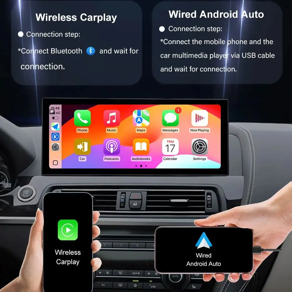 GPS Navi Car Video Player for BMW 5 Series F07 GT 2010 2011 2012 2013 2014 2015 2018 Carplay Android 16 Ultra Thin Screen BT