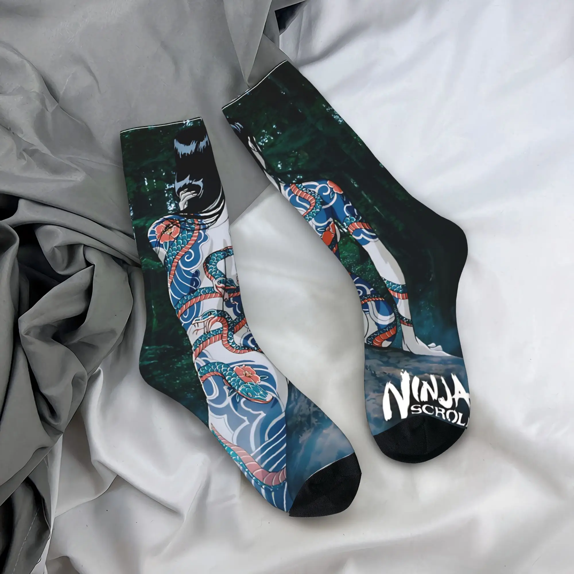 

Benisato Ninja Scroll Stockings Unisex Men Socks Quality Fashion Socks Autumn Climbing Non-Slip Design Socks Gift Idea