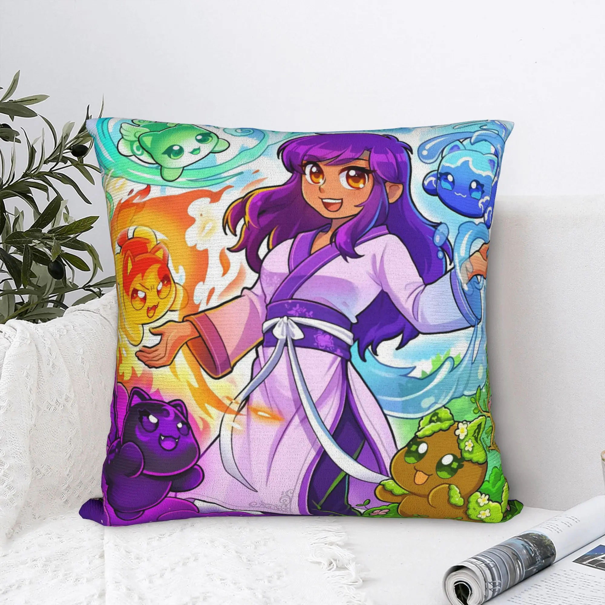 Serene Aphmau Calm Background Portrait Pillow Case  Morden Pillow Cover Comfy Pillowcases For Living Room Chair