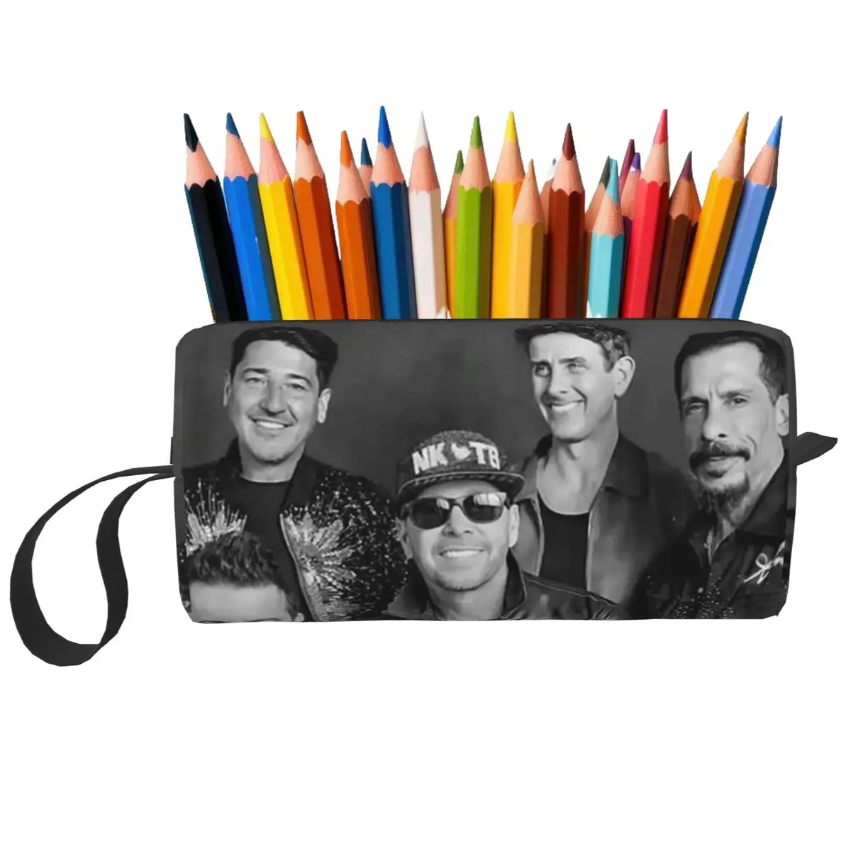 New Kids On The Block Band NKOTB Pencil Case for Boys Girls Pen Box Pencil Bag Stationery Supplies Women Organizer Pouch