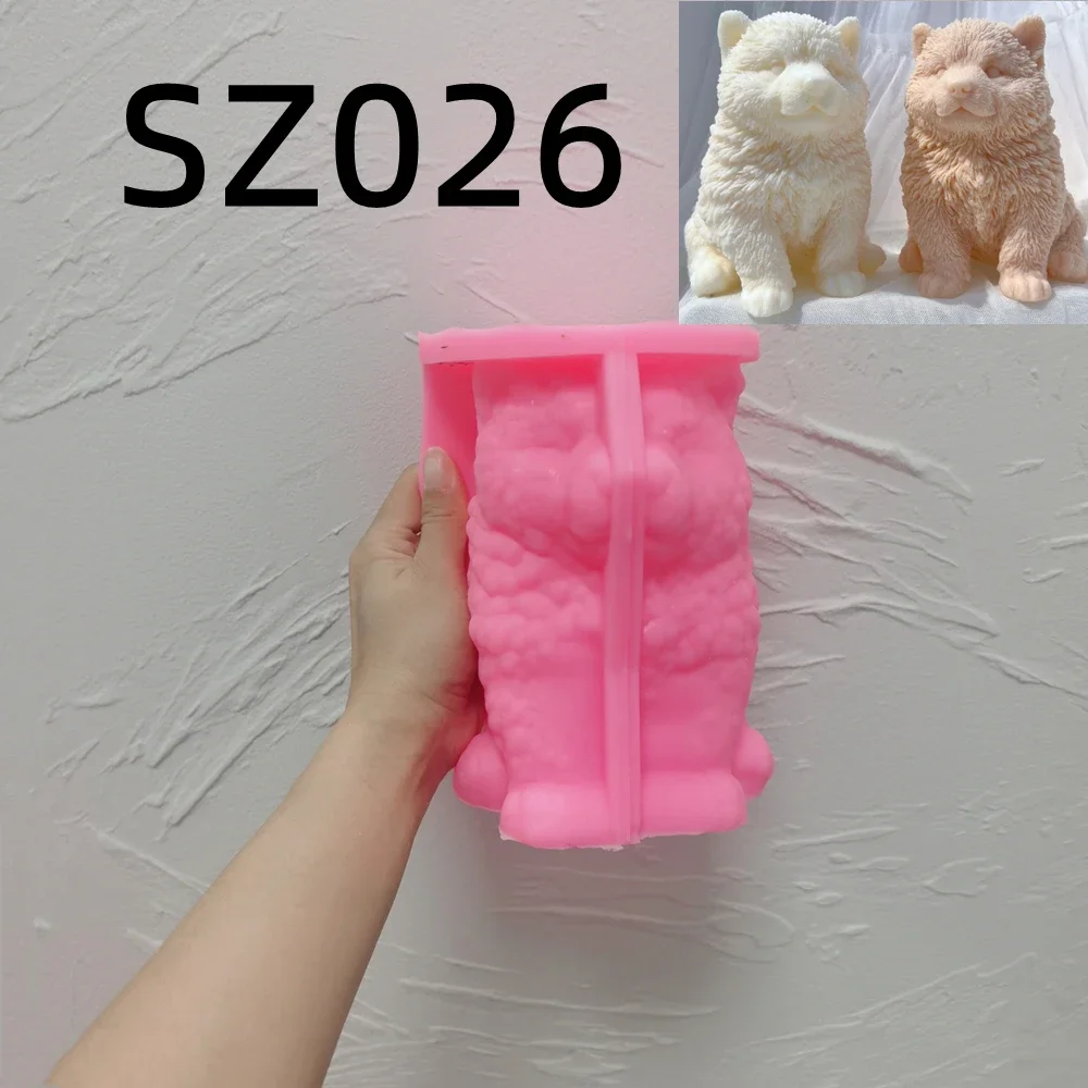 Schattige Verschillende Rassen Hond Kaarsvorm Dier Puppy Soja Wax Siliconen Mal Hondenliefhebber Home Decor