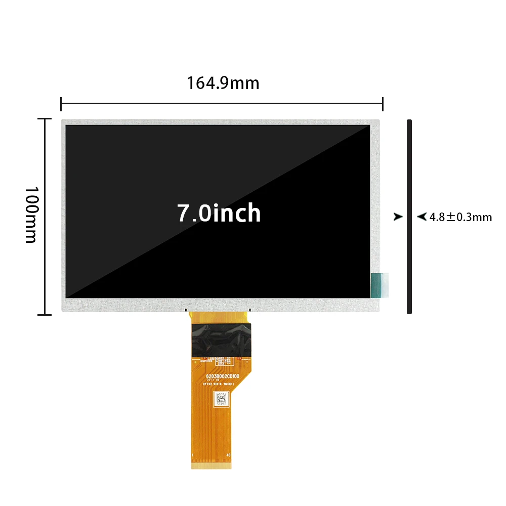 7 Inch 800*480 LCD Screen Innolux NJ070NA-23A 1024X600 LVDS 40P For Car DVD GPS Navigation