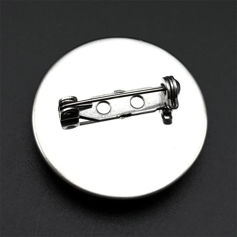 العلم الأمريكي تاي تشي يين يانغ الزجاج جولة ميدالية بروش دبابيس للنساء الرجال الفولاذ المقاوم للصدأ الفضة اللون شارة مجوهرات هدية #2