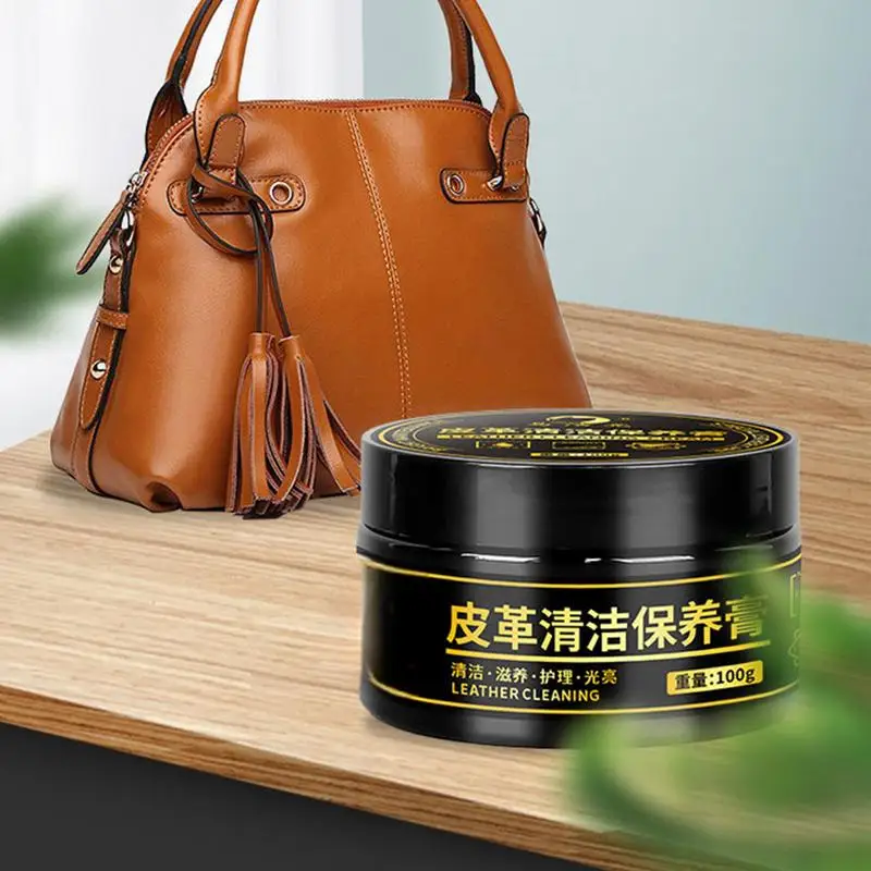 Leather Care Kit Mild Leather Conditioner 100g Natural Waterproof Leather Cream For Car Seats Leather Sofas Leather Bags