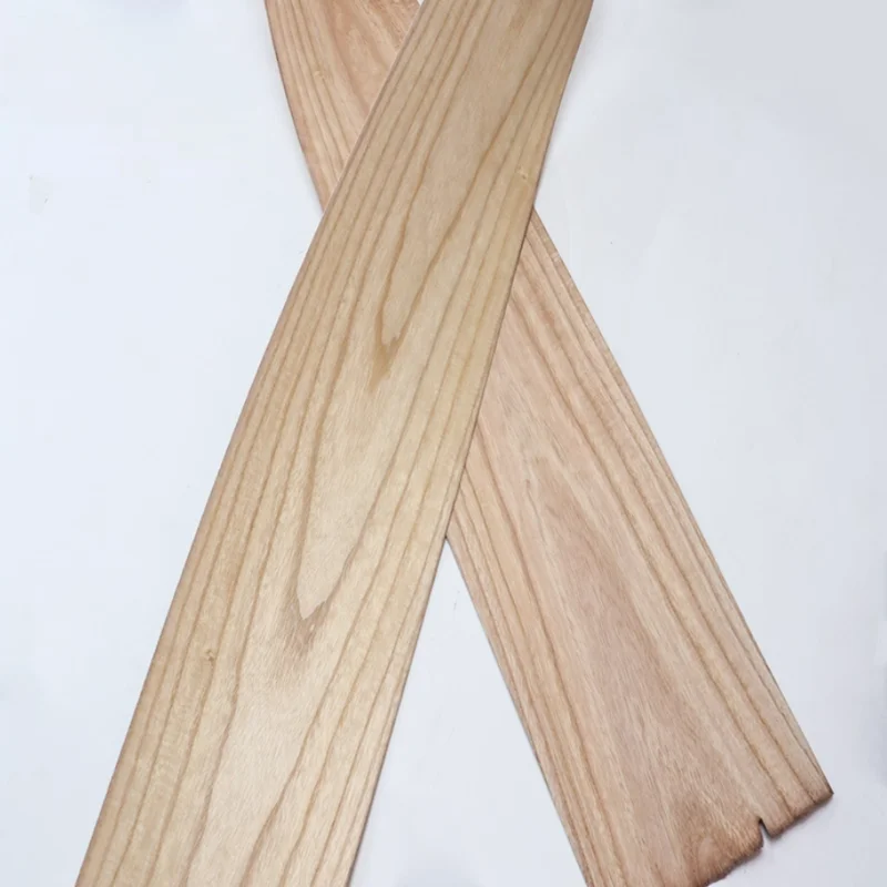0.5mm Solid Natural Paulownia Pattern Wood Veneer for Cabinet Door Woodworking Crafts DIY Projects Furniture Panels L:250X15cm