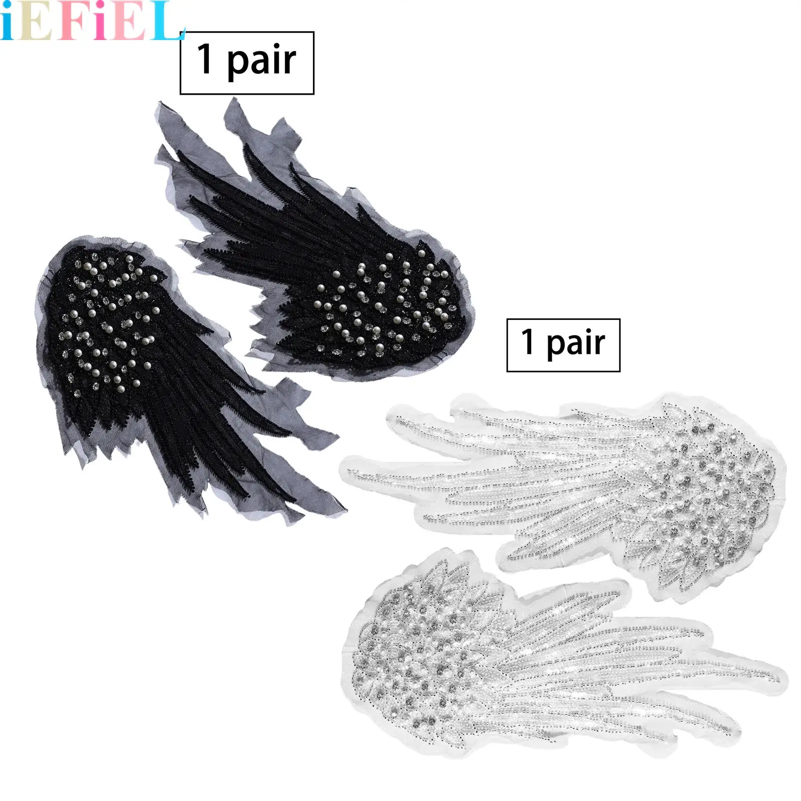 

1Pair Exquisite Handmade Sequin Beaded Shoulder Pad Rhinestone Faux Pearls Uniform Epaulets Glittering Shoulder Wrap Epaulettes