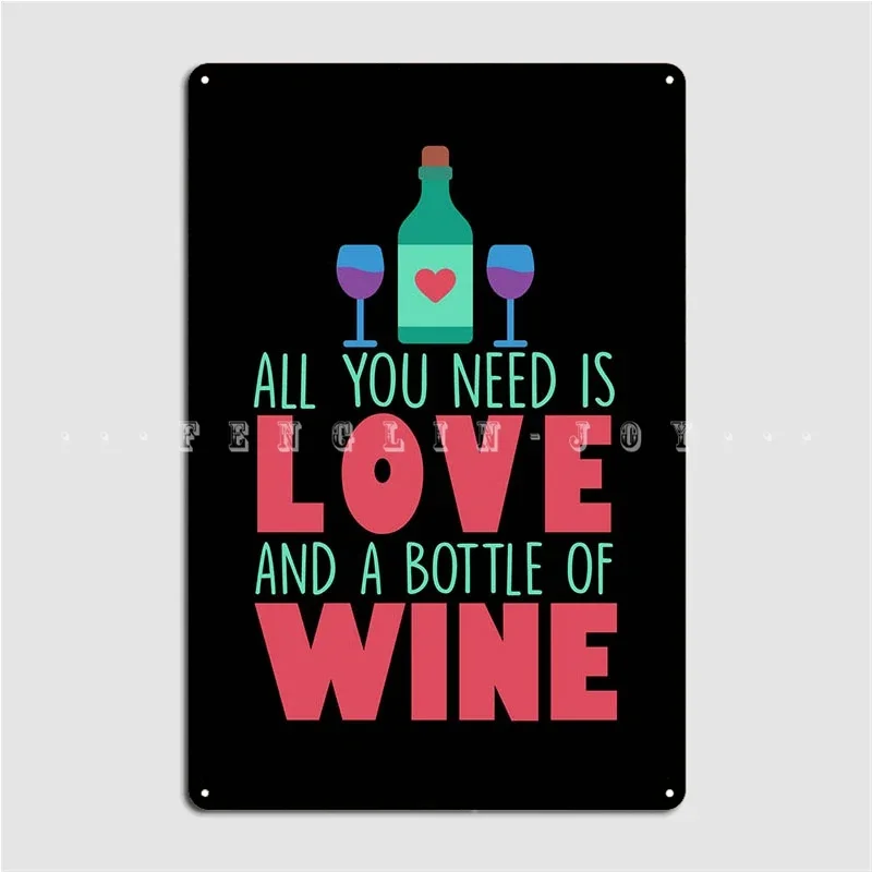 Wine Love Wine Tasting Metal Plaque Poster Cinema Garage Pub Garage Retro Wall Decor Tin Sign Poster