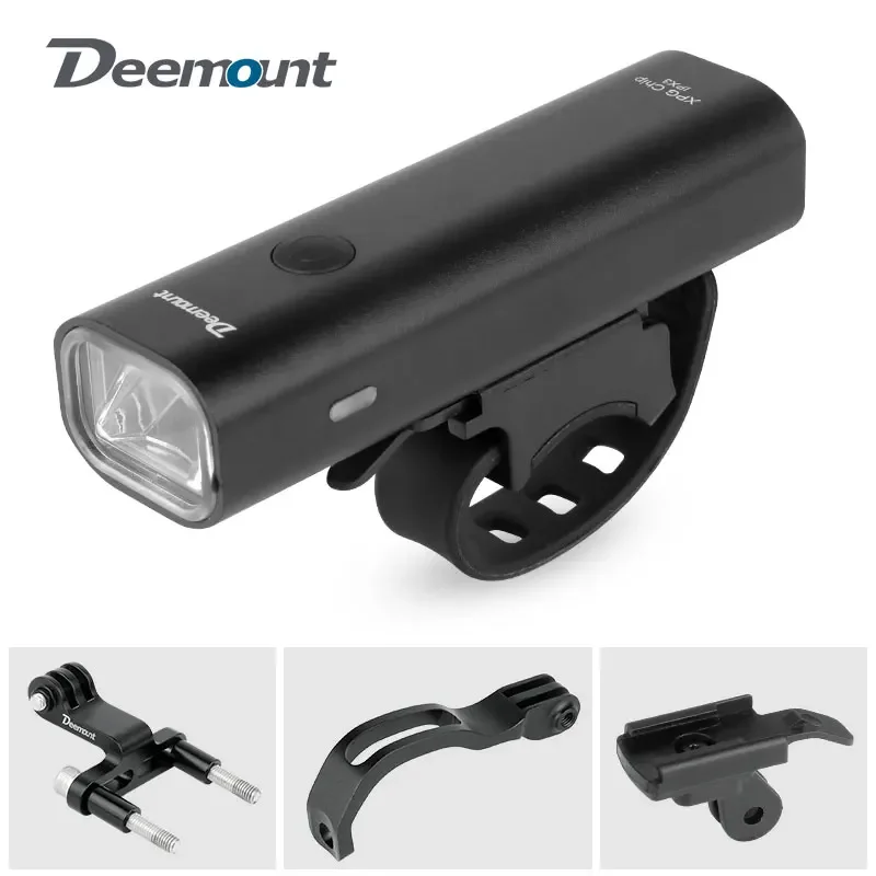 Deemount Bicycle Headlight 400Lumen 2000mAH LED Lantern Front Lighting Aluminum Torch Handlebar Fork Stem Helmet Lamp BCL-317