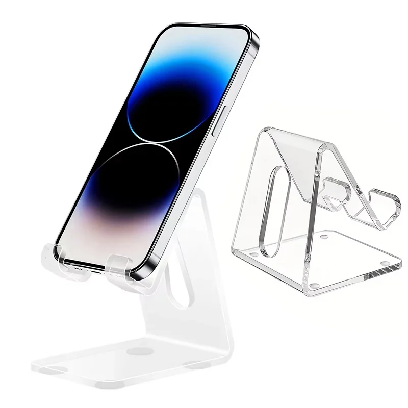 

Acrylic Cell Phone Holder Transparent Phone Bracket Desk Clear Acrylic Mobile Phone Stand For Tablet iPad iPhone Samsung Xiaomi