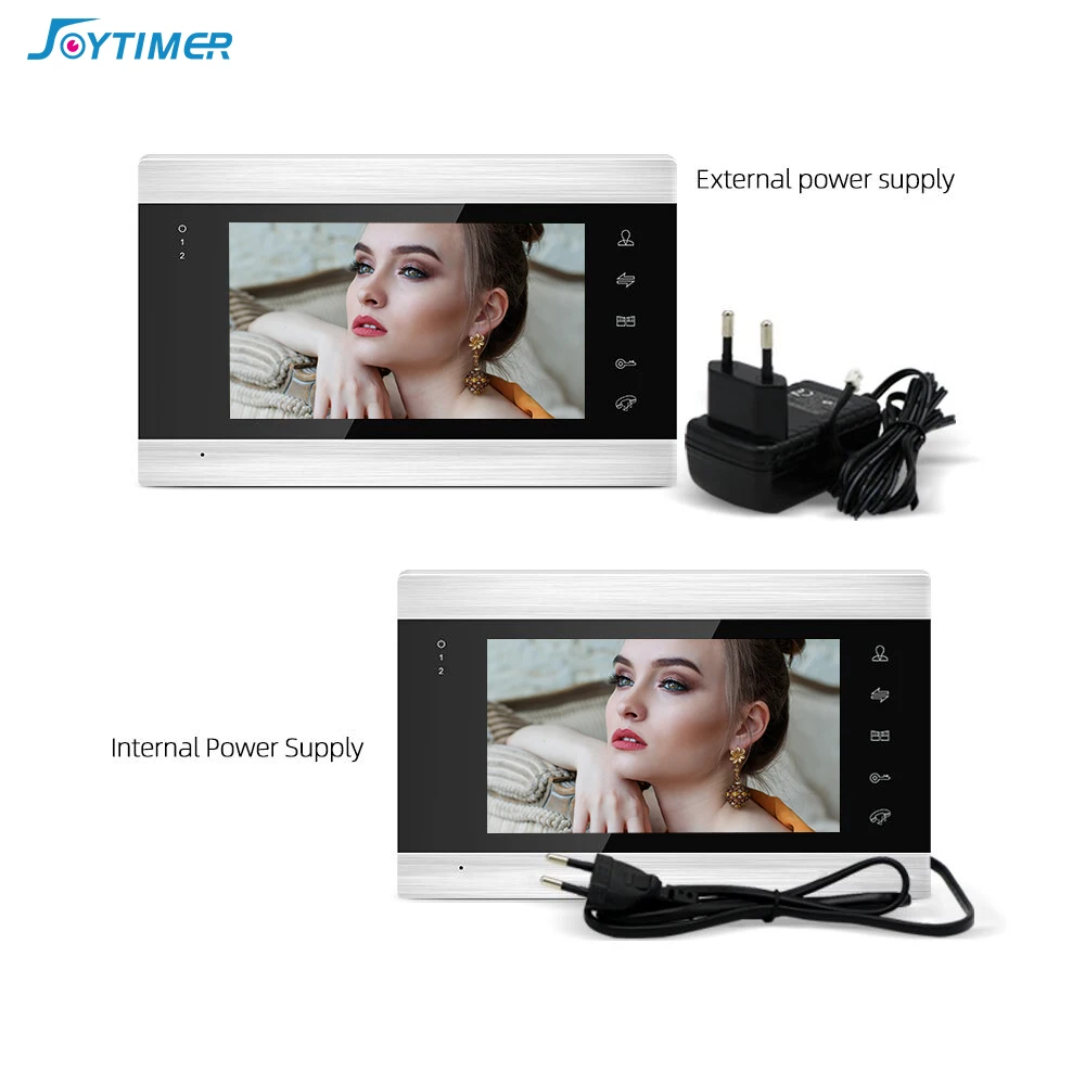 Joytimer AHD/960P 7 Inch Slave Single Monitor for Video Door Phone Intercom System Support one-key Unlock, Video Record