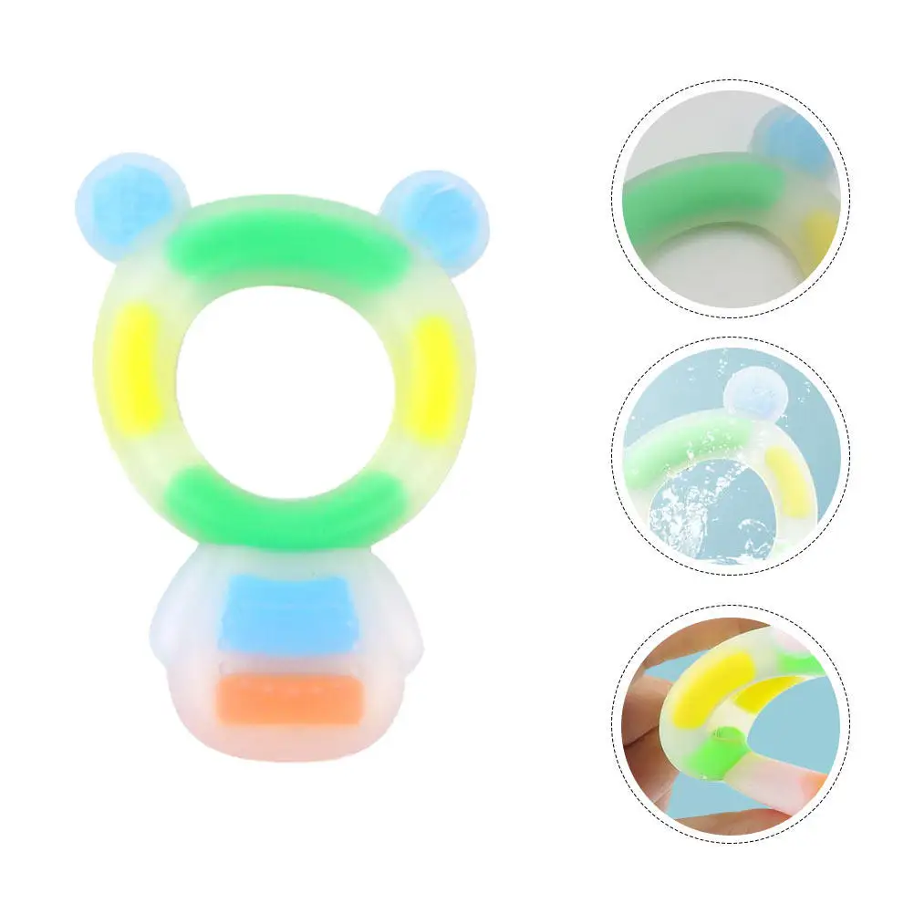 1 stuk siliconen bijtring, zachte siliconen bijtring, baby speelgoed, baby speelgoed voor het verlichten van tandjes, kauwgereedschap voor baby's